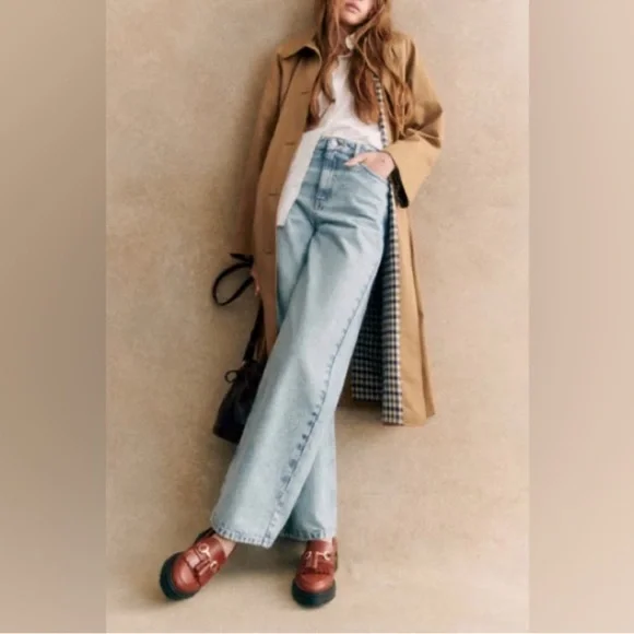 Sezane Clyde Coat Camel - Size 2 - Picture 4 of 9